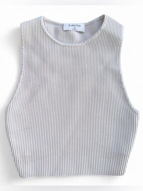 Babaton Ribbed Tank Top in Light Biege